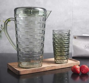 Jarra de plástico PS de gran <span class=keywords><strong>capacidad</strong></span> de lujo de 2500ML para beber, tetera, tetera, juego de jarra de agua con una <span class=keywords><strong>olla</strong></span>, cuatro tazas - Product Image 4