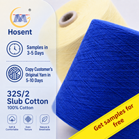 Tissu de pull en coton tricoté 2/18S 100% confortable et doux pour la peau avec fil peigné, stock d'usine, motif teint pour la couture
