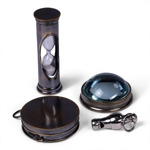 Gifting Item <b>Antique</b> Sandtimer and <b>Compass</b> Personalized Pocket Hourglass <b>Compass</b> Instrument in Nautical Items - Product Image 1
