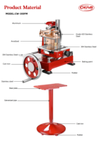 Nouvelle trancheuse à volant Chefwin, lame AISI 420 de 300 mm, épaisseur réglable manuellement de 0 à 11 mm, garantie 1 an, pour jambon/saumon/congélat et réfrigéré