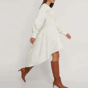 Новое поступление, 2023 дизайнерская Высококачественная женская модная летняя элегантная Асимметричная юбка с длинным рукавом, платье высокого класса для женщин