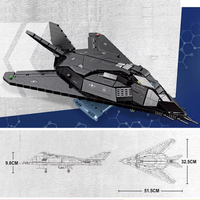 Ensemble de blocs de construction de modèle d'avion de chasse de reconnaissance, jouet éducatif, kit de construction Nighthawk pour enfants, cadeaux de vacances