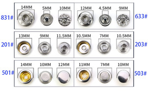 Boutons-pression en alliage de zinc personnalisables de 15 mm, couleurs variées, pour vêtements d'extérieur/habillement de marque, vente en gros en vrac - Product Image 4