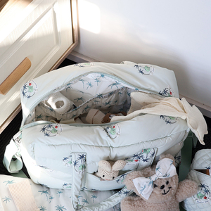 Custom Size Logo Design Nylon Quilted Mom Mummy Mommy Diaper Travel Duffel Duffle <strong>Nappy</strong> Bag Bundle with Foldable Change <strong>Mat</strong> - Product Image 3