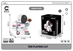 Bloques de construcción de astronautas espaciales, ensamblaje creativo con flores, rompecabezas con tema espacial, juguete educativo de ladrillos para niños y adultos - Product Image 3