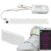 Mini LED işareti şarj edilebilir Bluetooth LED mesaj ekran App kontrol programlanabilir rozet sırt çantası için özel LED matris paneli