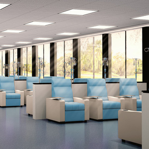 Silla de infusión Dongpin Hospital SF01-02-03, silla médica para goteo intravenoso con pasamanos para sala de espera de clínica - Product Image 3