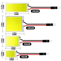 1 pièce Ampoules LED COB Festoon 31mm 36mm 39mm 41/42mm C5W 168 pour éclairage intérieur de voiture, lumières de lecture T10, lampe de plaque d'immatriculation à dôme blanc