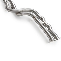 Système d'échappement de voiture en acier inoxydable avec résonateur pour BMW M3 M4 F80 F82 F83 S55 3.0T 2014-2019, tube intermédiaire à longueur égale