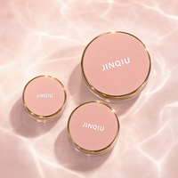 Pot de crème cosmétique de luxe en plastique rose PETG de 15g, 30g, 50g pour soins personnels, crème visage et corps avec couvercles