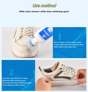 Kit per la Cura delle Scarpe Bianche da 100 ML - Sbiancante, Smacchiatore, Gel Lucidante, <span class=keywords><strong>Crema</strong></span> Impermeabile, Antiscivolo, Resistente all'Usura per Sneakers - Product Image 5