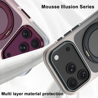 Fabricant de coques de téléphone personnalisées OEM ODM Coque antichoc avec protection à 360° ° Support rotatif et aimant N52 pour iPhone 17 18 Pro Max