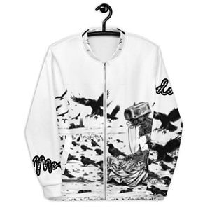 Giacca Bomber Vintage Unisex in Pelle con Colletto Rialzato e Chiusura a Cerniera - Product Image 2