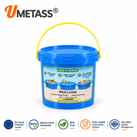 Ember Plastik Food Grade Custom dengan Tutup dan Pegangan, Dapat Didaur Ulang, Ember Kecil Kosong untuk Penyimpanan Mainan, Pasir, dan Kemasan