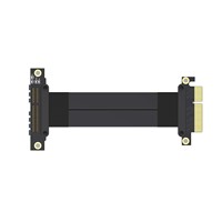 180 degrés PCIe 3.0 4X mâle à femelle câble d'extension en PVC 90 degrés accessoire d'ordinateur convertisseur de carte réseau sonore en Stock