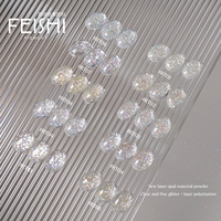 Poudre à ongles de luxe à effet miroir holographique laser, paillettes irisées, pigment pour nail art, vente en gros d'usine, pour salon de manucure et DIY