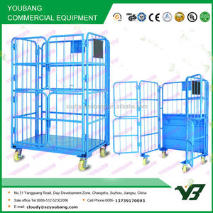 <span class=keywords><strong>Heavy</strong></span> <span class=keywords><strong>Duty</strong></span> 4 roues entrepôt industriel logistique camion chariot chariot acier U bateau plate-forme 300kg capacité de charge poudre - Product Image 3