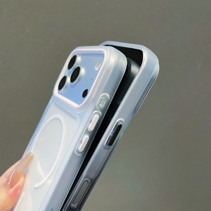 เคสโทรศัพท์ใสไล่เฉดสีแบบแม่เหล็กสำหรับ iPhone 18 12 13 14 15 16 17 Pro Max Air รองรับการชาร์จไร้สาย ป้องกันด้านหลัง - Product Image 4