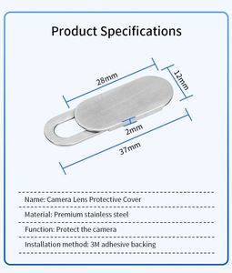 New Arrival Magnetic ABS Material Promotional Mobile Phone & <b>Computer</b> Webcam Slider Privacy Protector Cover Webcam Cover - Product Image 4