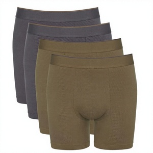 กางเกงบ็อกเซอร์ชาย ผ้าฝ้ายถักคุณภาพสูง สวมใส่สบาย ระบายอากาศได้ดี ป้องกันแบคทีเรีย พร้อมโลโก้ที่เอว - Product Image 3