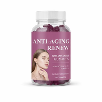 Gummies de beauté anti-âge OEM avec Resvératrol et Quercétine pour une peau plus jeune, 60 unités, antioxydant pour adultes