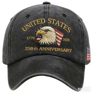 Casquette de baseball unisexe personnalisée pour le 250e anniversaire des États-Unis, avec statue d'aigle chauve, cloche de la Liberté et drapeau américain - Product Image 3