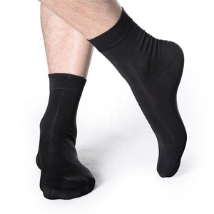 Meias Personalizadas de Algodão Preto Respirável para Homens, Conjuntos de Meias Formais para Traje - Product Image 2