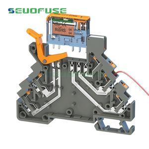 真新しい本物製品6mm超薄型デザインタイプリレーホルダーLED 6A DC12 24Vマイクロリレー中間リレーに使用 - Product Image 3