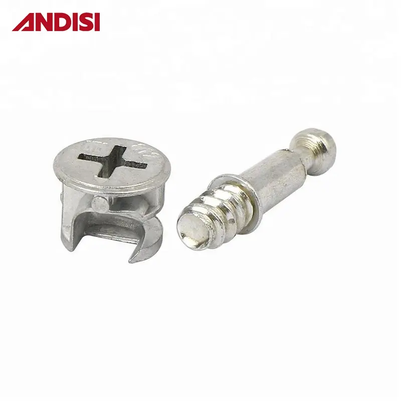 Accessori hardware per mobili kd fitting 3 in 1 mini fix cam lock fasteners per mobili