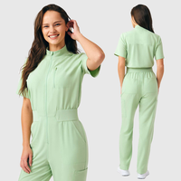 Combinaisons médicales extensibles en spandex, uniforme d'infirmière, uniforme personnalisé pour spa, salon de beauté, combinaison de travail une pièce, ensembles d'uniformes de travail