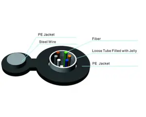 FCJ monomodalità fornitura di fabbrica tubo ottico cabl figura 8 cavo in fibra ottica GYXTC8S G652D 2.4 12 CORE