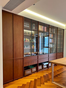 Librería Moderna <span class=keywords><strong>de</strong></span> <span class=keywords><strong>Madera</strong></span> para Sala <span class=keywords><strong>de</strong></span> Estar <span class=keywords><strong>con</strong></span> Tira <span class=keywords><strong>de</strong></span> Luz Integrada, Diseño <span class=keywords><strong>de</strong></span> Pared, Duradera y Ecológica - Product Image 4