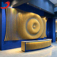 Panneau acoustique 3D HENGJIU en forme de vague moderne, découpe personnalisée, art mural insonorisant pour hall d'hôtel, salon commercial, chambre à coucher