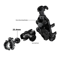 Support de téléphone antivol en plastique pour moto, absorbant les chocs, fixation sur guidon, compatible vélo - Offre Spéciale