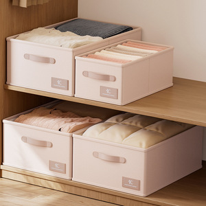 Clothing Organizer Foldable <b>Storage</b> Box Rectangle Lidless <b>Stackable</b> For <b>Wardrobe</b> Closet Organization - Product Image 1