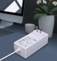 Adaptateur secteur médical ignifuge certifié ETL CE CB avec prise UK EU AU US 20V 3.25A DC sortie 2.1mm/2.5mm Plug in Power Supply