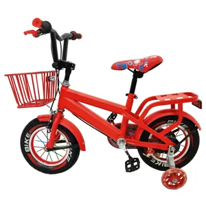 Garpu sepeda anak-anak, model baru dengan roda latihan kilat, Pedal biasa kecepatan tunggal, garpu baja untuk lari dan latihan sepeda