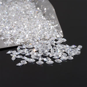 Venta al por mayor de fábrica: Piedra de moissanita DEF con corte marquesa de fantasía Melee - Product Image 4