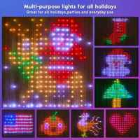 Guirlandes lumineuses LED RGB à rideau, contrôlables par application et télécommande, alimentées par USB, à intensité variable, en PVC, éclairage féerique IP44 pour décoration intérieure