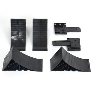 Heavy Duty Mini <b>Wheel</b> Chocks <b>Plastic</b> for Trailer Vehicle Parking Lift Metal Holder Bracket Tire Wedges Bulk Supply - Product Image 2