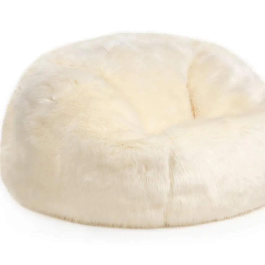 Sacco di fagioli grande in pelliccia soffice/sedia a sacco in pelliccia sintetica/sedile a sacco shaggy