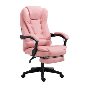Поворотный Руководитель Китай дешевый пластиковый кожаный компьютер роскошный Национальный босс офисный стул розовый