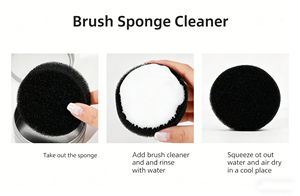 Boîte de nettoyage portable tendance pour pinceaux de maquillage, outil de nettoyage à sec pour éponges, étui de nettoyage rapide pour pinceaux à paupières, sans lavage, personnalisable - Product Image 6