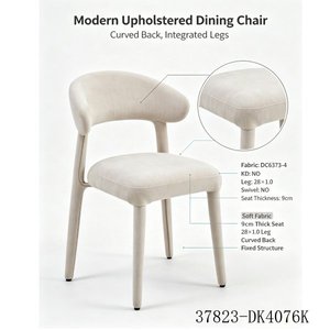 Modern Fabric <b>Living</b> <b>Room</b> <b>Chair</b> with Wood Legs Solid Back Swivel Design 37823-DK4075K - Product Image 4