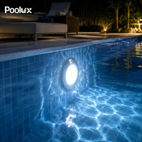 Projecteur LED RGB pour piscine IP68 316SS DC12V, rond, mural, plat, submersible