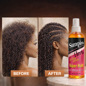 Hair Spray Medium Hold Organic Styling Spritz for Braids <b>Wigs</b> <b>Afro</b> Curly Hair No White Residue Long Lasting Salon Grade Formula - Product Image 2