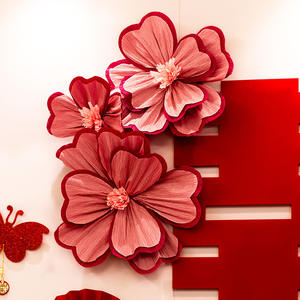 Arreglo de pared de papel crepé de flores artificiales para interiores/exteriores de larga duración para boda, dormitorio, compromiso, nueva decoración de la <span class=keywords><strong>casa</strong></span> - Product Image 3