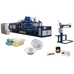 Disposable Auto PS foam food package container production line small ps foam food box machine
