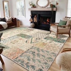 Alfombra Rectangular de Patchwork Wan Xinlong, Estilo Bohemio, Antideslizante, para Sala de Estar o Dormitorio, 80x120cm, Lavable con Agua, Limpieza con un Paño - Product Image 5