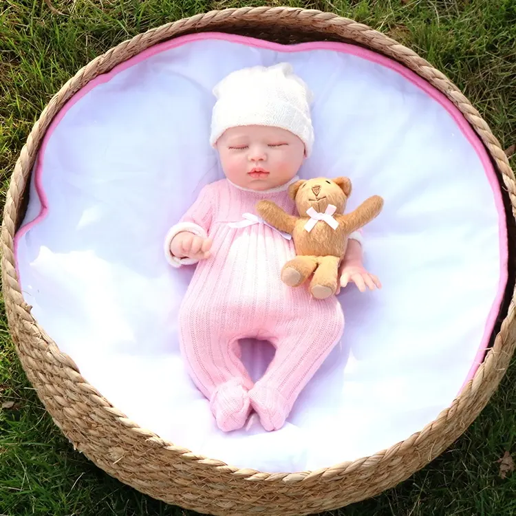 13 polegadas Silicone boneca corpo inteiro Silicone bebê boneca menina realista Mini Reborn boneca